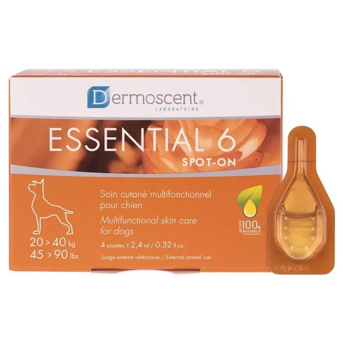 Dermoscent Spot-on Droppar för Hudproblem Hos Djur Mellan 20-40 Kg Essential 6 Kampanj